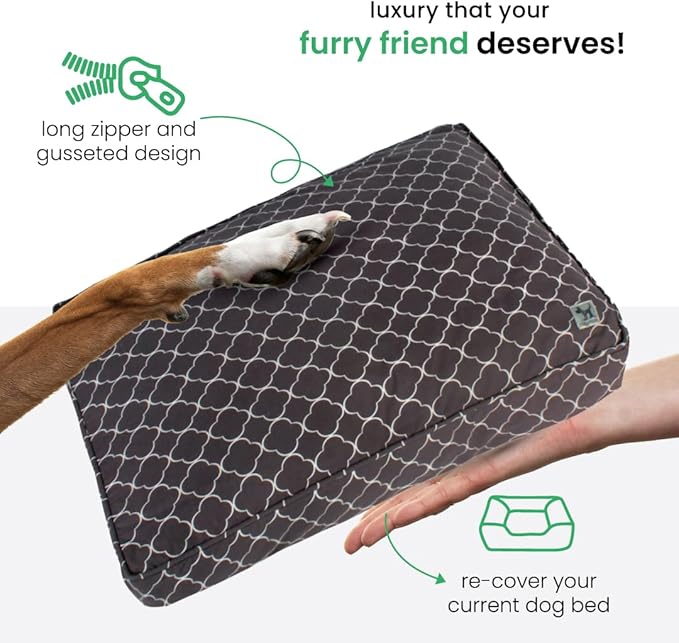 Molly Mutt Huge Dog Bed Cover - Clark Gable Print - Measures 36”X45”X5”- 100% Cotton - Durable - Breathable - Sustainable - Machine Washable Dog Bed Cover (Dd70c)