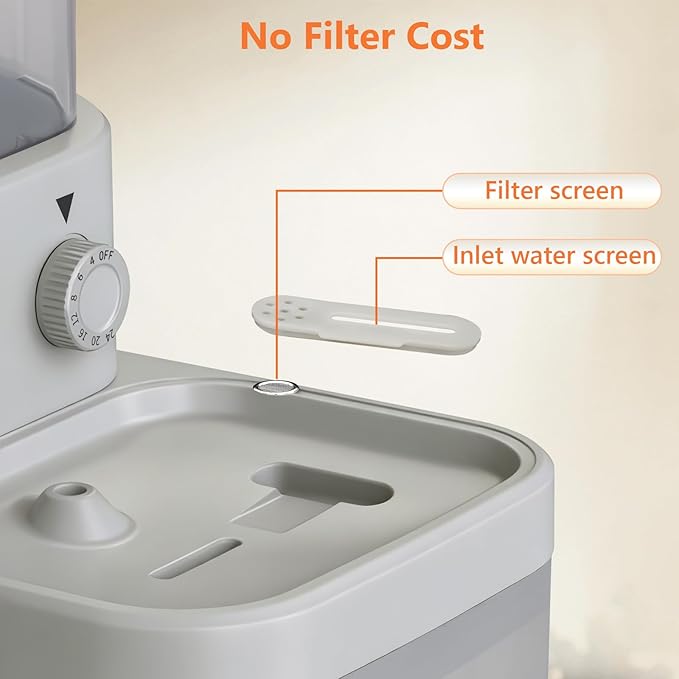 Smart Pet Water Fountain,Filterless Cat Water Fountain No Filter,3L/102oz Ultra Silent Cat Fountain, Separation Design