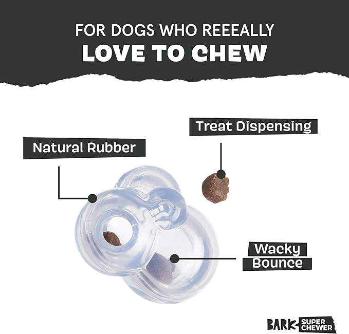 Barkbox Bubbler Treat Dispensing Dog Toy for Medium Dogs – Wacky Bounce for Playful Pups Who Love a Challenge and Engaging Fun
