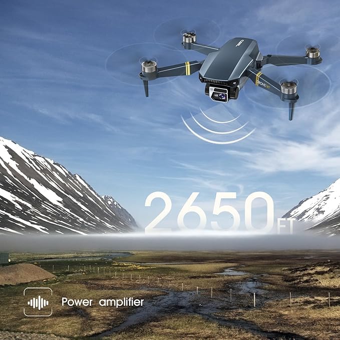60+ Min Flight Time Super Endurance Drone with Camera for Adults 4K HD, Foldable WiFi Quadcopter Drones, 2650 FT Control Range, Brushless Motor, Auto Hover Mode, Follow Me Function (3 Batteries) for Beginners