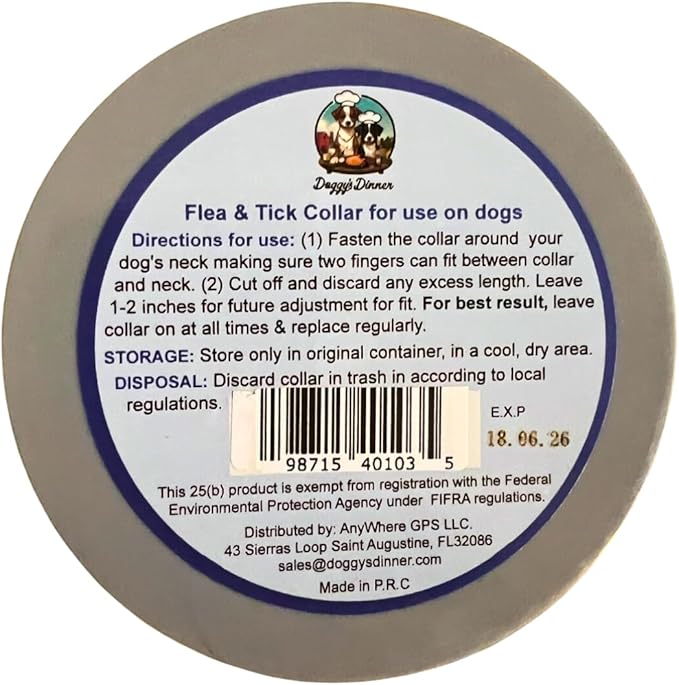 Flea and Tick Prevention for Dogs and Cats - All Natural 8-Month Flea Collar for Dogs, Effective Dog Flea & Tick Control, Chemical-Free Flea Collars, No Pesticides