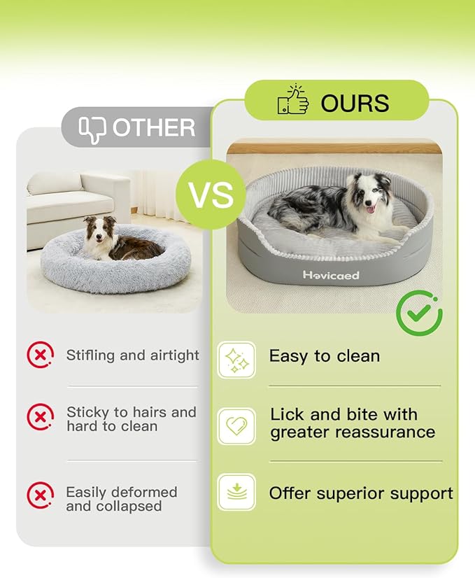 Hovicaed Dog Bed Medium Size Dog, Orthopedic Dogs Couch Bed, Waterproof Pet Bed with Removable Mat,Non-Slip Bottom 31.1x24.1inch XL
