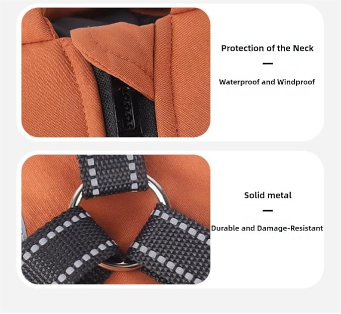 Warm Dog Coat Reflective Jacket, Waterproof Winter Coat for Dogs Turtleneck Dog Clothes for Cold Weather (Yellow, XL(Chest:18.9-20.4",Neck:(16.9"))