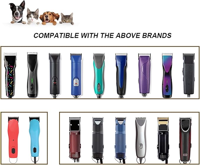 10W+7FW+5FW Wide Blades for Dog Grooming,Compatible with Andis,Oster A5,Wahl km10 Clippers,Cutting Length 1/16" to 1/4",3 Pack