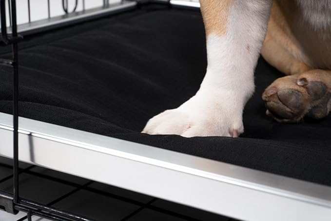 K9 Ballistics Chew Proof Armored Crate Bed 29 x 18 for Small Dogs - Virtually Indestructible Pad, Preassembled, Withstands Aggressive Chewers - Fits 30” Wire Crates, Sandstone