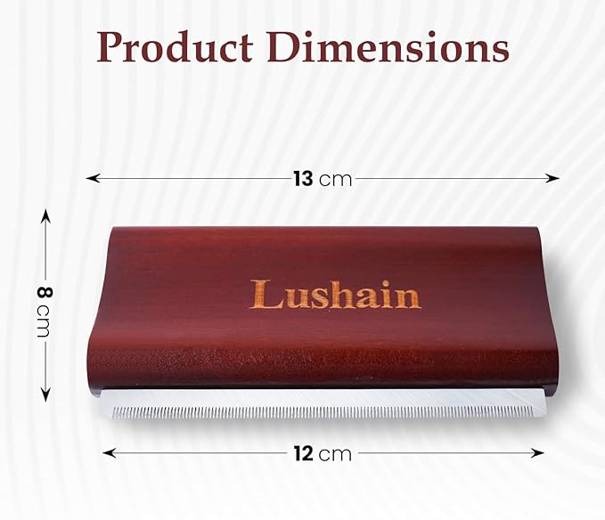 Deshedding Brush for Dogs & Cats | Pet Grooming Tool | Removes Loose Fur, Dirt & Hair | Small, Medium & Large Pets |Ergonomic Handle| Cat Brush | Dog Brush (Brown, 5 inch) Gift
