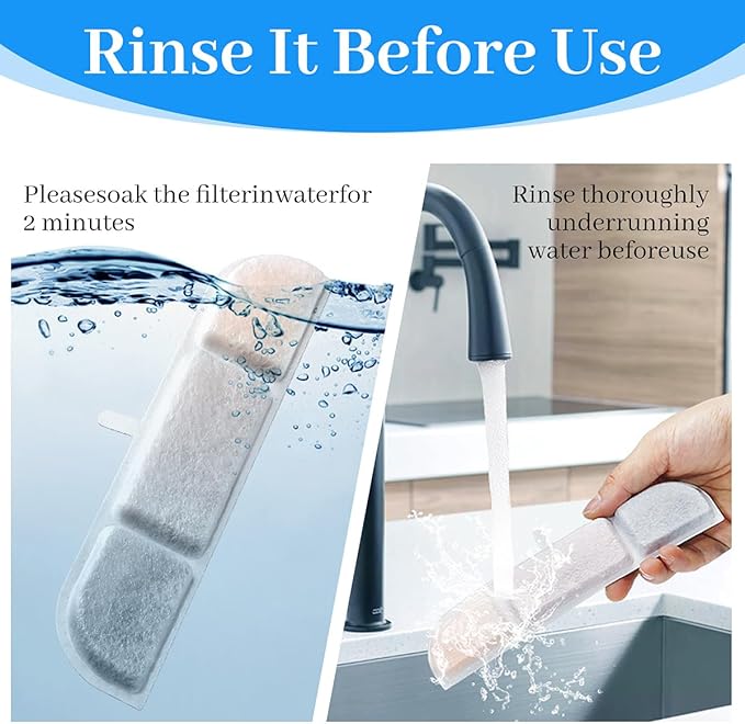 8 Packs Replacement Filters for Downy Paws Cat Water Fountain DPWFP6, Filtration Filters for DownyPaws 84oz/2.5L Fursink Wireless Pet Fountain