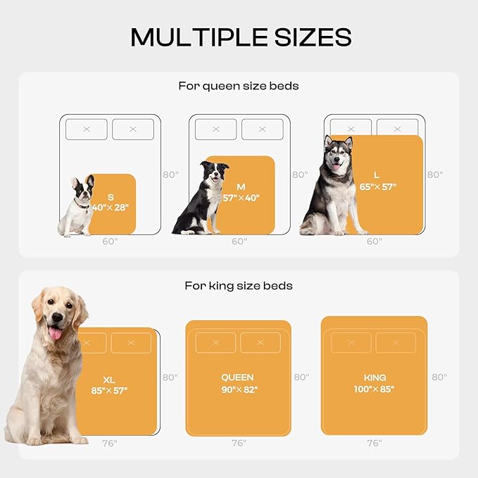 Luciphia Waterproof Pet Blankets for Couch Sofa Bed Cover Cat Liquid Pee Proof Washable Soft Fluffy Large Dog Blanket Reversible Furniture Protection Puppy Grey Paw Thicken X-Large（85" x 57"）