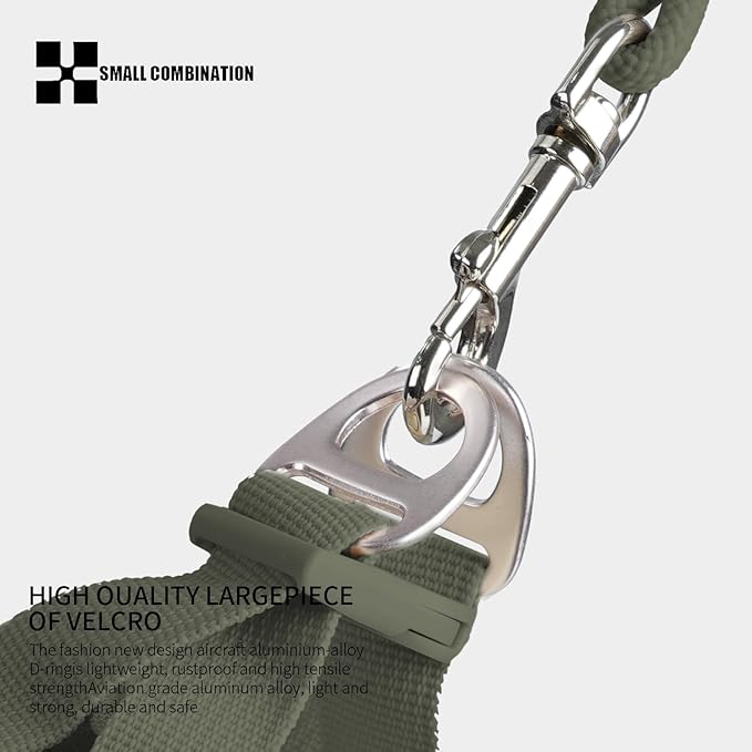 Adjustable Dog Harness with Leash, Reflective Mesh, No-Pull Design，Matching Lead Rope (Army Green, S)