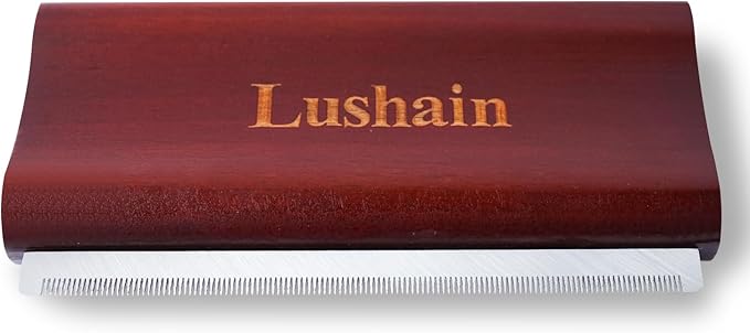 Deshedding Brush for Dogs & Cats | Pet Grooming Tool | Removes Loose Fur, Dirt & Hair | Small, Medium & Large Pets |Ergonomic Handle| Cat Brush | Dog Brush (Brown, 5 inch) Gift