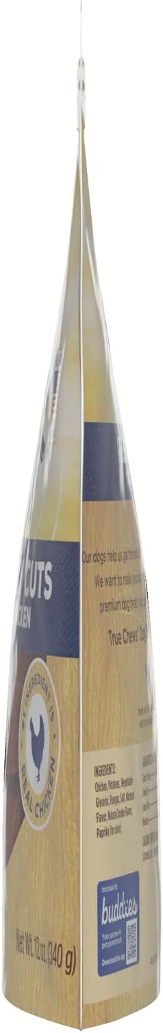 Blue Buffalo True Chews Premium Jerky Cuts Dog Treats, Made in The USA with Natural Ingredients, Chicken, 12-oz Bag