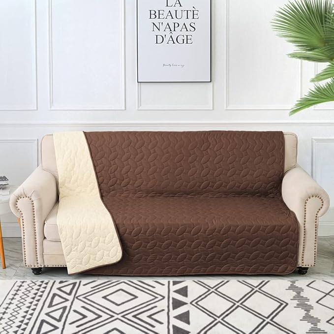 Ameritex Waterproof Pet Bed Cover Anti-Slip Dog Bed Blanket for Sofa and Furniture Waterproof New Pattern Design (Chocolate, 30x90 Inch (Pack of 1))
