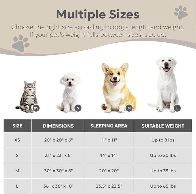 Calming Dog Bed for Small Dogs, Anti-Anxiety Donut Small Puppy Bed Washable, Fluffy Plush Faux Fur Large Cat Bed, Fits up to 20 lbs Pets (Dark Grey, 23")