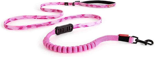 EzyDog Zero Shock LITE Dog Leash - Shock Absorbing Bungee Leash for Dogs That Pull or Excite - Dual Handle and Reflective for Medium, or Small Dogs (72", Pink Camo)