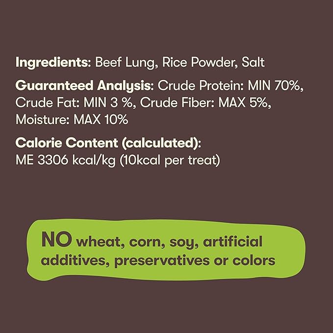Pet 'n Shape Beef Lung Dog Treats – Made and Sourced in the USA - Training Treat - 9 Ounce