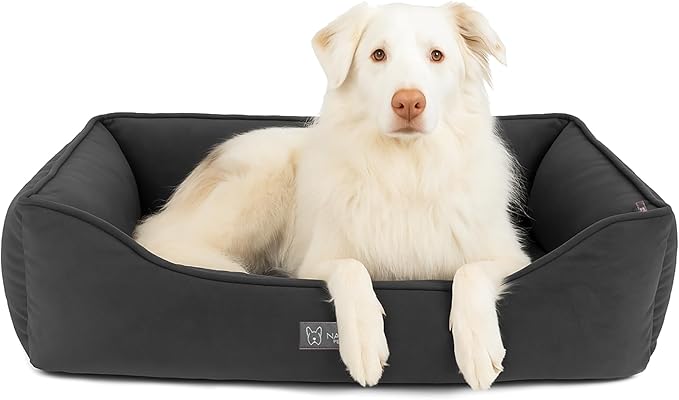 NANDOG The Signature Collection Reversible Bed in Pink Signature - Ultra Soft Micro Plush Fabric - Modern Design - Washable for Cats & Medium/Large Dogs