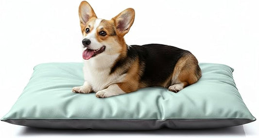 Dog Comfort Bed Mat Double-Sided Two-Tone Tech Fabric Pet Bed Suitable for All Seasons, Comfortable Dog Bed for Large Dogs (Blue&Gray)
