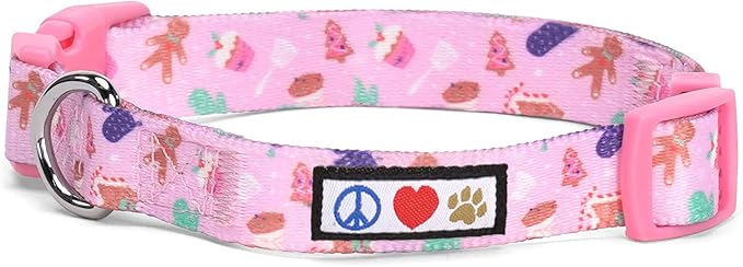 Pawtitas Soft Adjustable Puppy Collar Leash Harness Sold Separately Personalized Customizable Dog Collar Embroidered Customize Pet Name Phone Number Christmas Dog Collar Extra Small Christmas Cookies