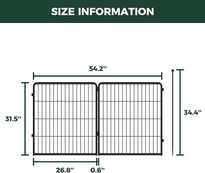 FXW Instant Unleashed Dog Playpen, Portable Pet Fence for Outdoor, RV Trips, and Camping, 32inch, 4 Panels for Small and Medium Dogs│Patented