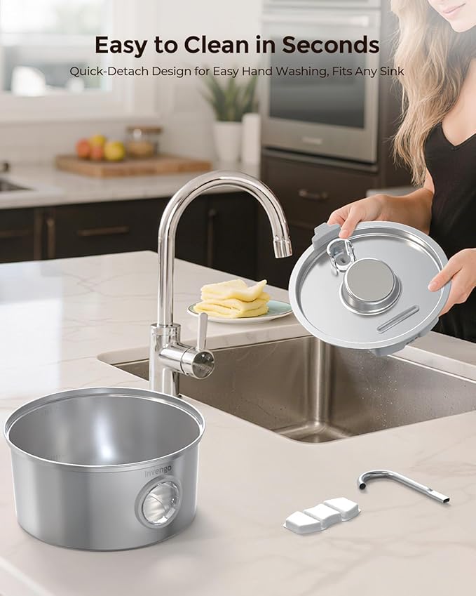 Invengo Cat Water Fountain Stainless Steel, 3.2L/108oz Pet Drinking Fountain for Cats Dogs, Automatic Cat Fountain with 2 Flow Modes, Splash-Proof Bowl