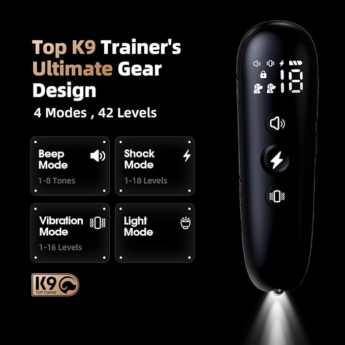 2025 Edition [Elite K9] Dog Training Collar with Remote - 3300ft Range Dog Shock Collar with 4 Training Modes, 42 Levels E Collar, IPX67 Waterproof, 180 Days Battery Life, Designed by Elite K9 Trainer