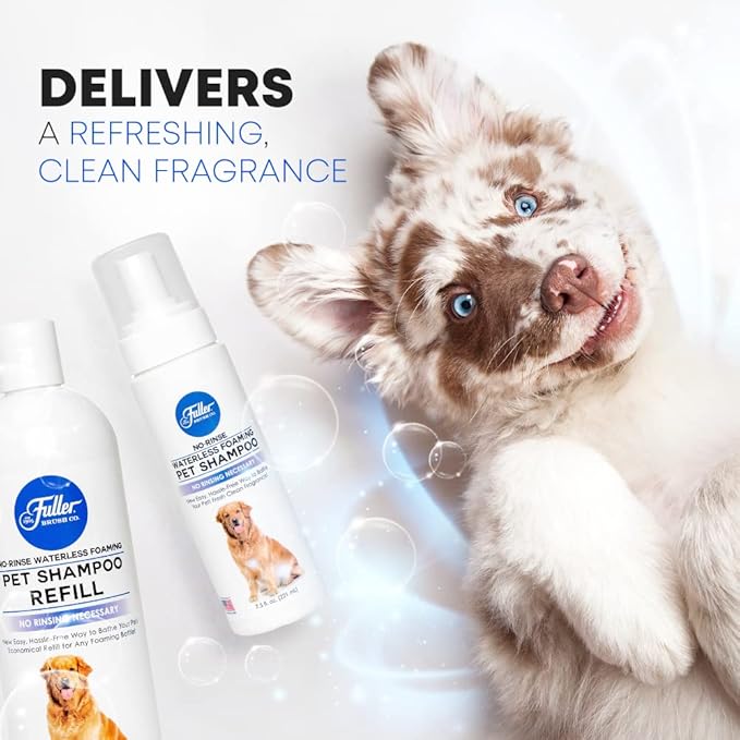 Fuller Brush No‑Rinse Waterless Foaming Pet Shampoo – 16 oz Refill Bottle, Dry Shampoo for Dogs Cleans, Conditions & Moisturizes – Fresh Clean Fragrance (1 Refill Bottle)