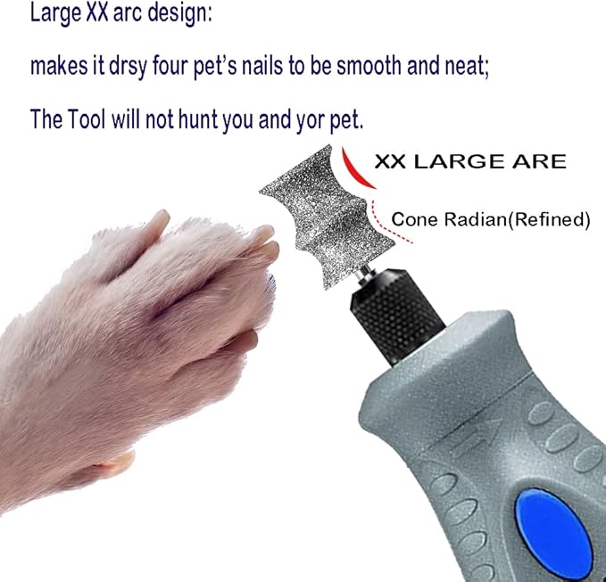 Diamond Dremel Dog Nail Grinder Bits for Rotary Tool-1/8'' Dremel Dog Nail Grinder Attachment-Pet Nail Grinder Bit Work for Animals Nail Care 2-Pack (C)