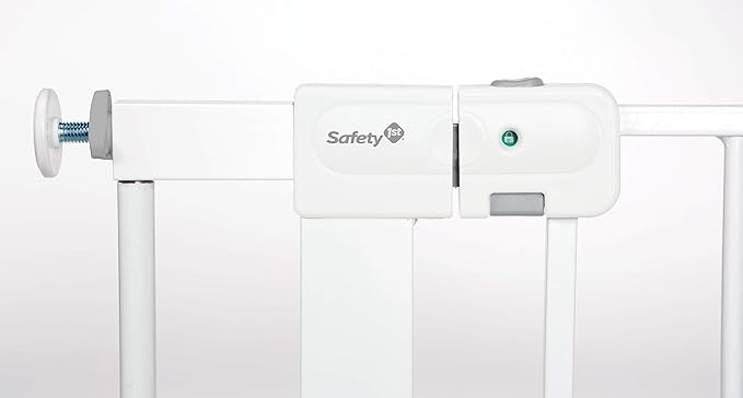 Safety 1st Easy Install Baby Gate for Doorways, Auto-Close Pressure-Mounted Magnetic Latch, Indoor Dog Gates, No Drilling, Fits 29"-38", White