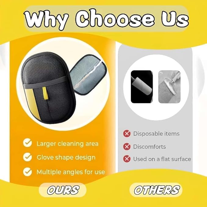 WEERSHUN Pets Hair Remover, Upgraded Electrostatic pet Hair Removal Gloves for Dog & Cats (1pcs)