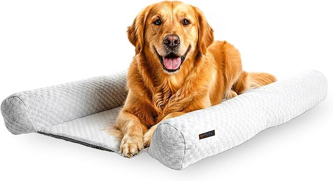 DenMate Dog Bed Co Sleeper: The First On-Bed DogBed for Your Pet. Perfect for Large/Medium Size Dogs; Helps Stabilizes Nighttime Movement to Help Improve Dog & Owners Sleep, Machine Washable.