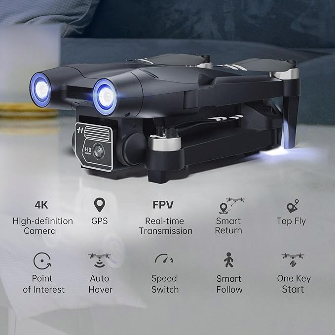CHUBORY X10 PRO GPS Drone with Camera for Adults 4K UHD, 90 Min Extended Flight Duration, 3280 FT Vast Control Range, Auto Return Home, Track Me Mode, Brushless Engine, 5G FPV RC Quadcopter for Novices (<0.55lb)