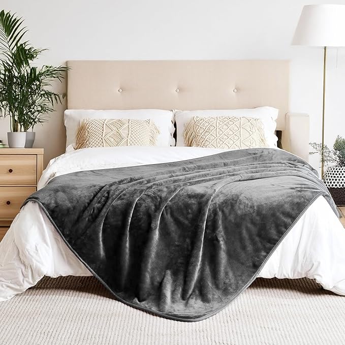 Waterproof Dog Blanket for Couch,Pee Proof Pet Blanket with 3-Layer Protection,Reversible Sherpa & Flannel Furniture Protector for Sofa Bed Car,Gifts for Cat Dog Lovers Christmas,50"x60",Grey