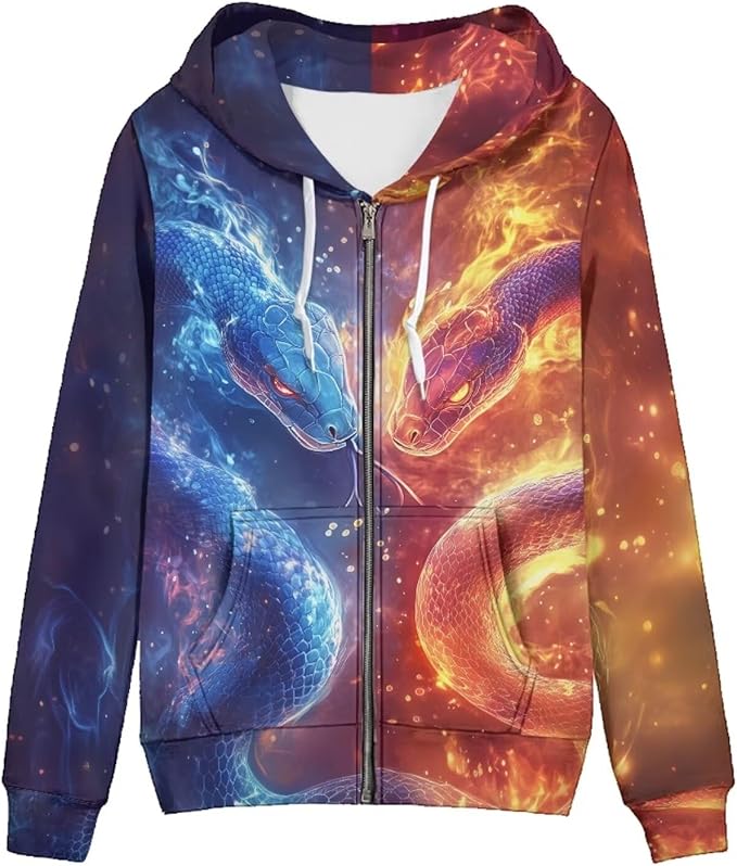 WELLFLYHOM Women Y2K Hoodie Zip Up Sweatshirt Vintage Jackets Hooded Cardigan