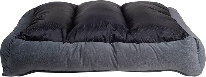 long rich Luxury Embossed Rectangle Micro Mink Dog and Pet Bed, Large, Burn Out Grey by Happycare Textiles, 24"x34"