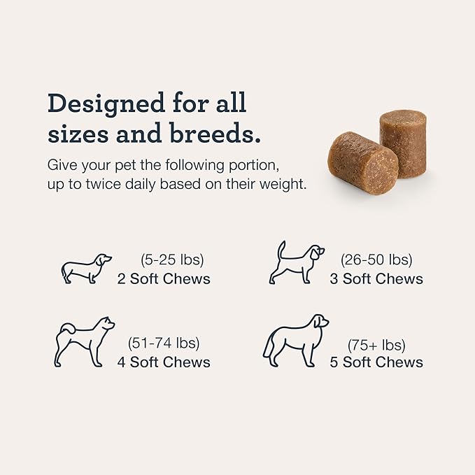 Kradle Skin Recovery Chews for Dogs - Biotin Collagen Zinc - Soothes Environmental Skin Irritation - 75 Chews
