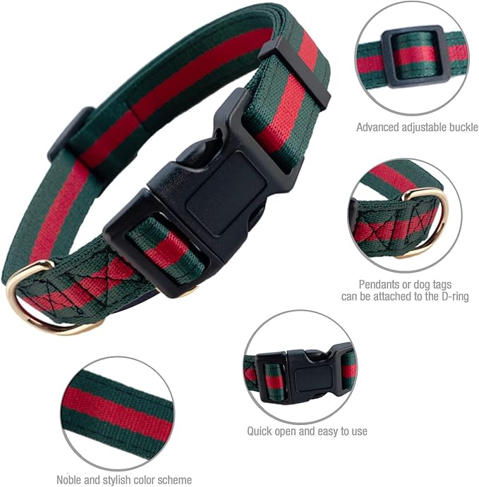 Nobility and Elegant Dog Collar, Comfortable and Durable Pet Collars,Luxury Dog Collars Packing Gift for Medium Dogs