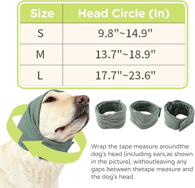 Dog Anxiety Relief Hoodie, Ear Covers for Bath, Thunderstorms, Warm Dog Ear Cover Hoodie