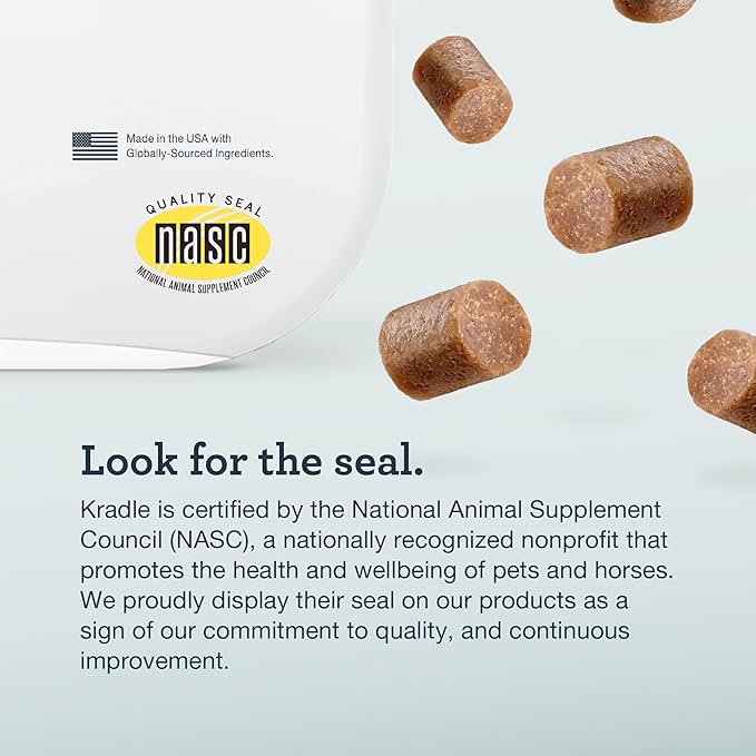 Kradle Hip & Joint Chews for Dogs - Glucosamine Chondroitin MSM Hyaluronic Acid - Active and Senior Dog Mobility Support - 150 Soft Chews