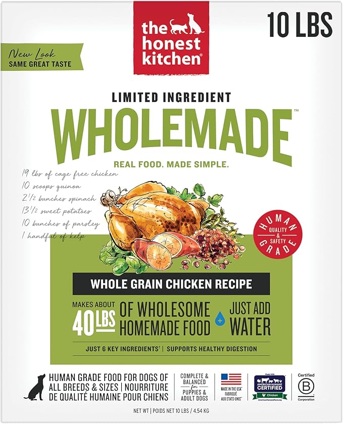 The Honest Kitchen Wholemade™ Dehydrated Limited Ingredient Chicken Dog Food, 10 lb Box