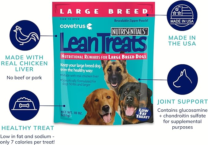 Covetrus Nutrisential Lean Treats for Large Dogs - Chicken Flavor - 10oz - 16 Pack