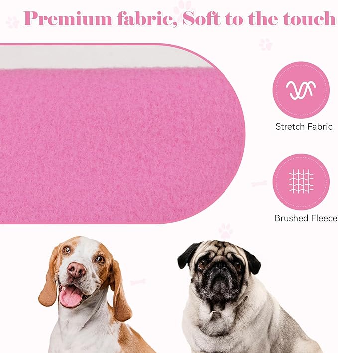 Dog Hoodie Sweater - Solid Soft Brushed Fleece Dog Clothes with Pocket (Pink, XXL)