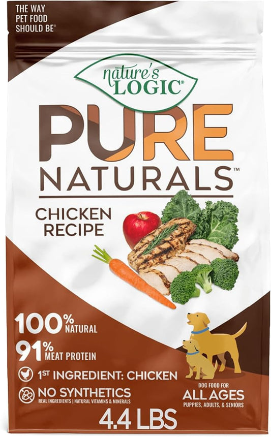 NATURE'S LOGIC Pure Naturals™ 100% Natural Chicken Recipe Synthetic-Free Dry Dog Food, 4.4 lbs