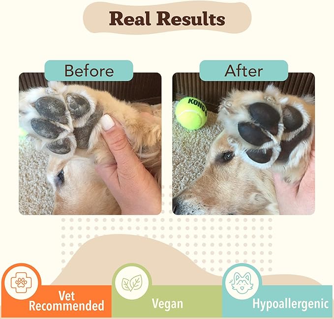 Natural Dog Company Paw Soother Balm & Wax 4 oz Tin – Restorative Paw Repair with Coconut Oil, Vitamin E & Calendula – Heals Dry, Cracked Paws, Lick-Safe, Extreme Weather Protection