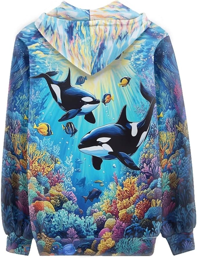 WELLFLYHOM Women Y2K Hoodie Zip Up Sweatshirt Vintage Jackets Hooded Cardigan