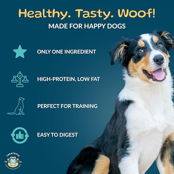 TREATOPIA Lamb Lung Nuggies Bites Dog Treats, 1 LB Bag - All-Natural, Sustainable, Healthy, High Protein, Hand-Trimmed, Slow-Roasted, Made in The USA, Nutritious, No Additives, No Fillers