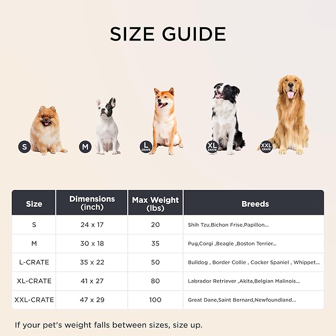 Bedsure XXL Dog Bed for Crate - Extra Large Orthopedic Pet Beds with Removable Machine Washable Cover, NOT Waterproof Egg Crate Foam Puppy Pad, Suitable for Pet Up to 100 lbs, 47"x29"