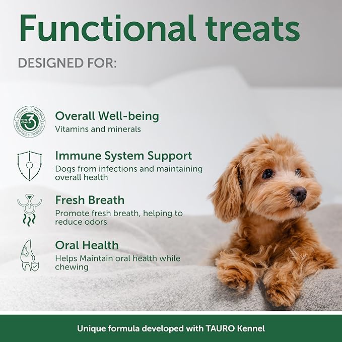 Nature's Protection Dental Chews for Dogs - Grain Free Dental Sticks for Puppy - Dog Teeth Cleaning Treats for Small & Large Breed Dogs Bad Breath (Superior Care - Insects, 5.29 oz)