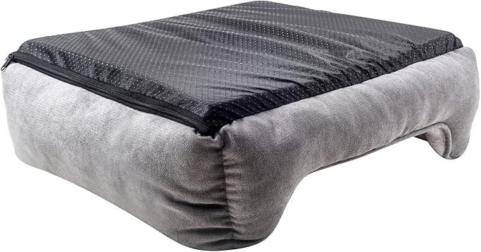 long rich rectangle bolster Pet Bed, Dog bed medium size, Gray With, 25x21x8 Inch (Pack of 1) (HCT-REC-005)