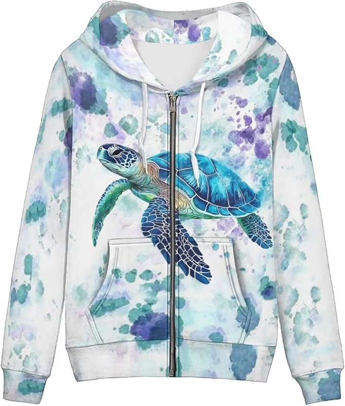 WELLFLYHOM Women Y2K Hoodie Zip Up Sweatshirt Vintage Jackets Hooded Cardigan