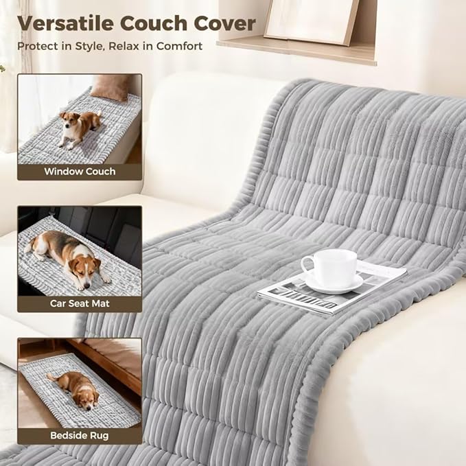 Couch Covers for Dogs, Washable Sofa Couch Cover for Pet, Couchs Covers for Cushion Sofa Pet Friendly, Non Slip Sofa Cover (27.6''*70.9''/60 x 180cm)